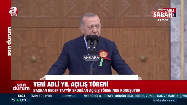 Son dakika! Başkan Erdoğan'dan Adli Yıl Açılış Töreni’nde önemli açıklamalar | Video
