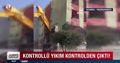 SON DAKİKA: İstanbul’da kontrollü yıkımda facianın eşiğinden dönüldü! Korku dolu anlar kamerada