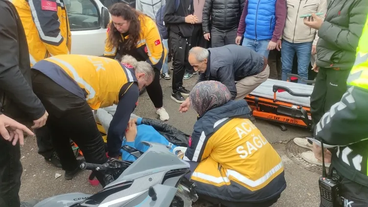 Bursa’da motosikletle ticari araç çarpıştı: İki genç ağır yaralandı!