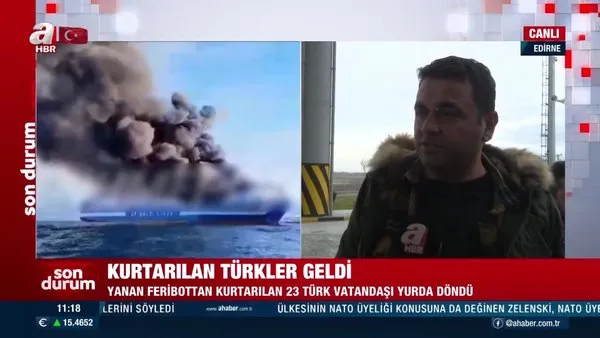 Son Dakika: Yunanistan’da yanan gemiden kurtarılan Türk vatandaşları yurda geri döndü! O anları anlattılar! | Video