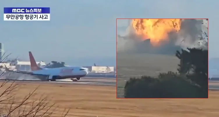 SON DAKİKA | Güney Kore’de yolcu uçağı iniş sırasında kaza yaptı! Duvara çarpan uçak alev topuna döndü