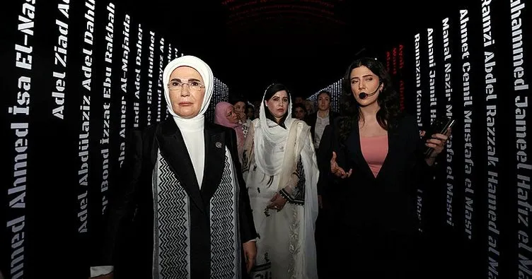 Emine Erdoğan lider eşleriyle Gazze: Direnen İnsanlık sergisini gezdi