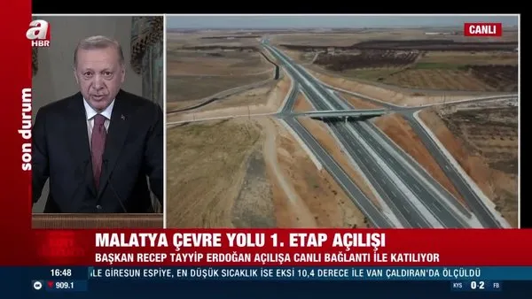 Son Dakika: Başkan Erdoğan'dan Malatya çevre yolu birinci etap açılışına özel açıklamalar | Video
