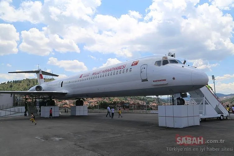 Kastamonu’da Boeing 737 tipi yolcu uçağı Millet Kıraathanesi oldu