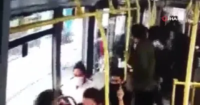 Denizli’de halk otobüsündeki panik anları kamerada