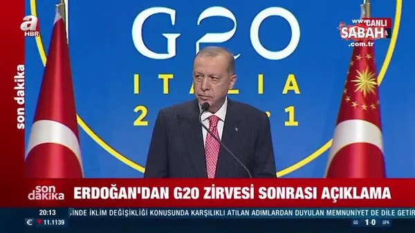 Son dakika! Başkan Erdoğan'dan G-20'de önemli açıklamalar | Video