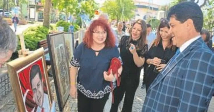 Kemer’de 29 sanatçı gezici sergiye katıldı