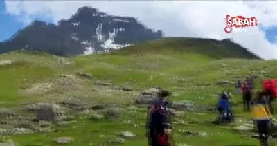 Kaçkar Dağları’nda başına taş düşerek yaralanan kadın dağcı kurtarıldı | Video