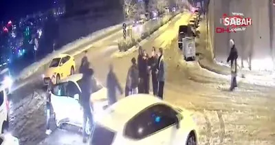 İstanbul’da anne ve babanın kayan araçtaki çocuklarını kurtarma çabası kamerada | Video