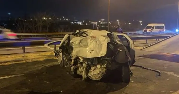 İstanbul-Çatalca’da TEM Otoyolu’nda feci kaza: 5 yaralı