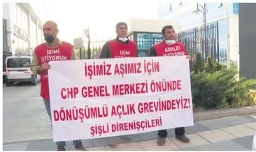 3 işçi, CHP önünde açlık grevi başlattı