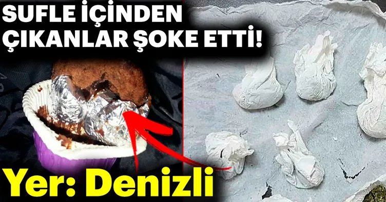 Sufle kekten eroin çıktı