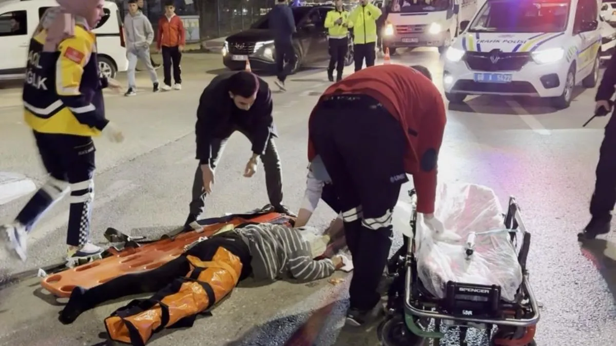 Aksaray'da kaza! Otomobilin çarptığı kadın yaralandı