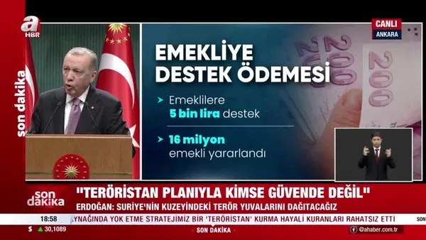SON DAKİKA: Başkan Erdoğan emekliye zam oranını açıkladı!