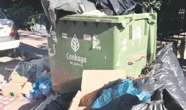 Çankaya’da çöpler bir gece toplanmadı, konteynırlar doldu