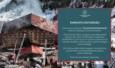 Kültür ve Turizm Bakanlığı'ndan 'Grand Kartal Otel kaçak' haberlerine yalanlama #bolu