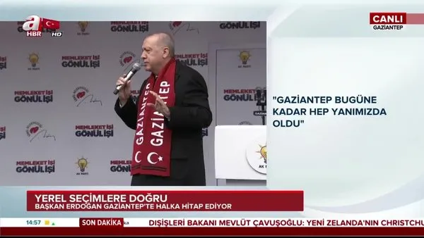 Cumhurbaşkanı Erdoğan'dan Gaziantep'e müjdeler