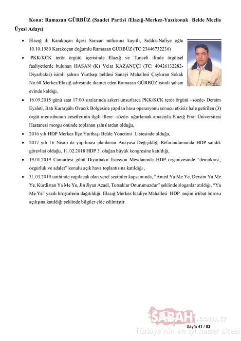İşte Saadet Partisi'nin listelerindeki PKK'lı adaylar!