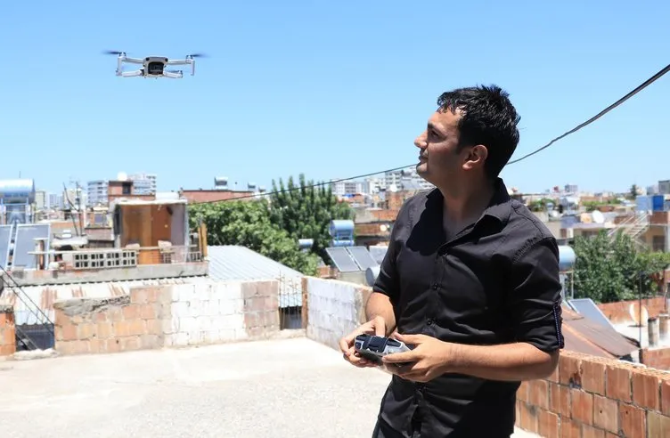 Adana’da ilginç görüntü: 2 buçuk kilometre uzağa drone ile kebap yolladı