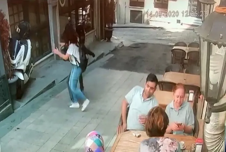 Taksim'de sokakta yürüyen genç kız, neye uğradığını şaşırdı!