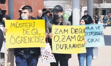 Öğrencilerden zam protestosu