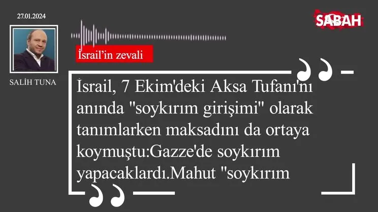 Salih Tuna | İsrail'in zevali