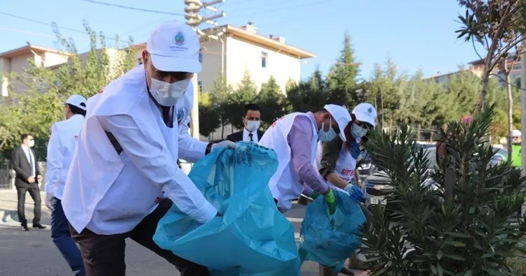 Başkanvekili Vali Hacıbektaşoğlu sokakları temizledi