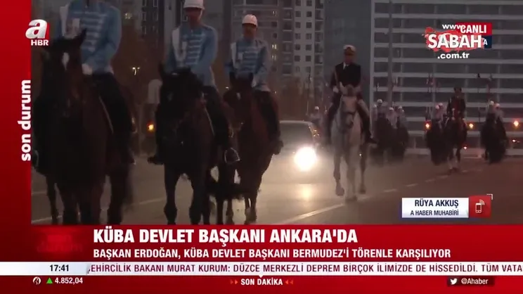 Son dakika: Küba Devlet Başkanı Bermudez Türkiye'de | Video