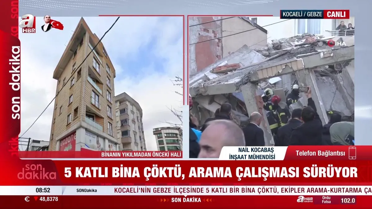 Gebze’deki 6 katlı bina neden çöktü? İnşaat Mühendisi Nail Kocabaş’tan A Haber’de açıklamalar | Video videosunu izle Gebze’deki 6 katlı bina neden çöktü? İnşaat Mühendisi Nail Kocabaş’tan A Haber’de açıklamalar | Video videosunu izle