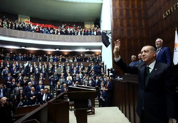 Cumhurbaşkanı Erdoğan'ın katıldığı AK Parti grup toplantısından kareler