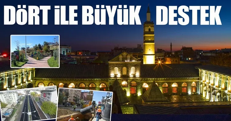 Dört ile büyük destek