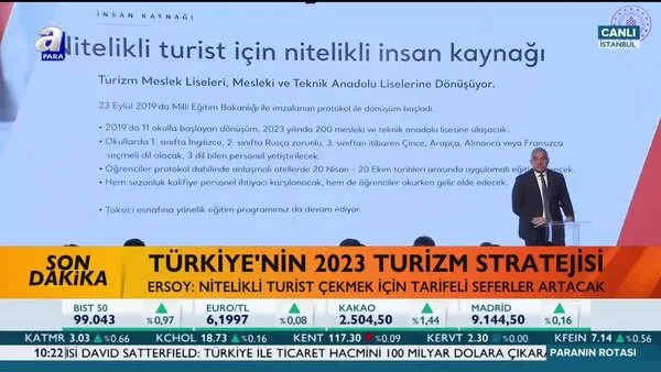 Bakan Ersoy Türkiye'nin 2023 Turizm stratejisini açıkladı