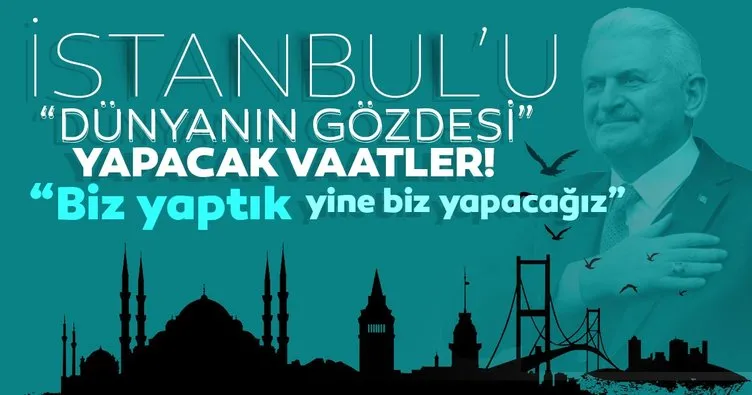 Binali Yıldırım’dan İstanbul’u “dünyanın gözdesi” yapacak vaatler!