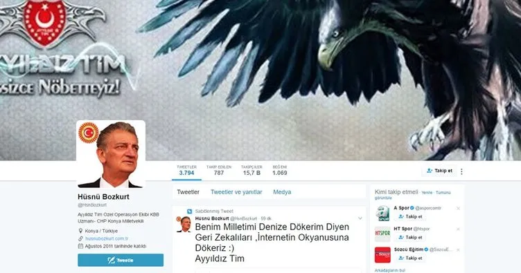 Hüsnü Bozkurt’un Twitter hesabı hacklendi