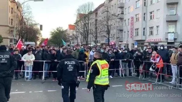 Kur'an-ı Kerim yakmak isteyen Rasmus Paludan'a Berlin'de dev protesto
