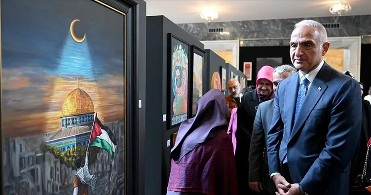 TBMM’de Gazze konulu Hilalin Işığında sanat sergisi açıldı