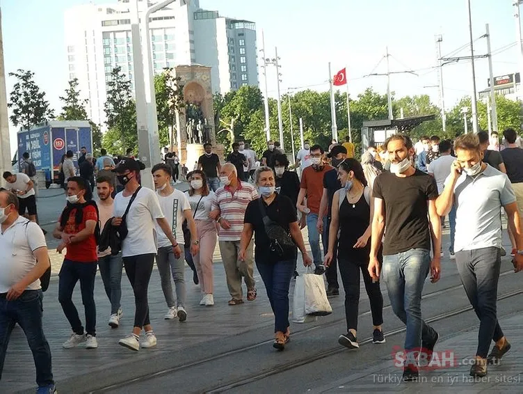 İstiklal Caddesi ve Taksim Meydanı’nda korona virüs tedbirleri unutuldu