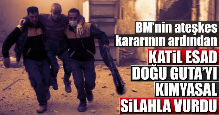 Katil Esad rejimi Doğu Guta'yı kimyasal silahla vurdu
