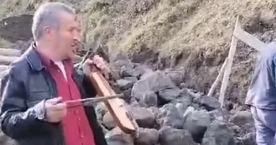 Kemençeyle gelen yol sevinci: Evinin önüne kadar giden eski ve bakımsız yol, belediye tarafından yenilendi #trabzon