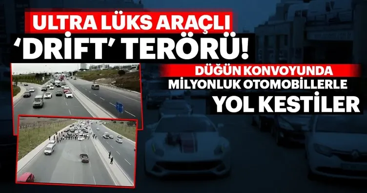 İstanbul’da ultra lüks otomobilli düğün konvoyunda “drift” terörü