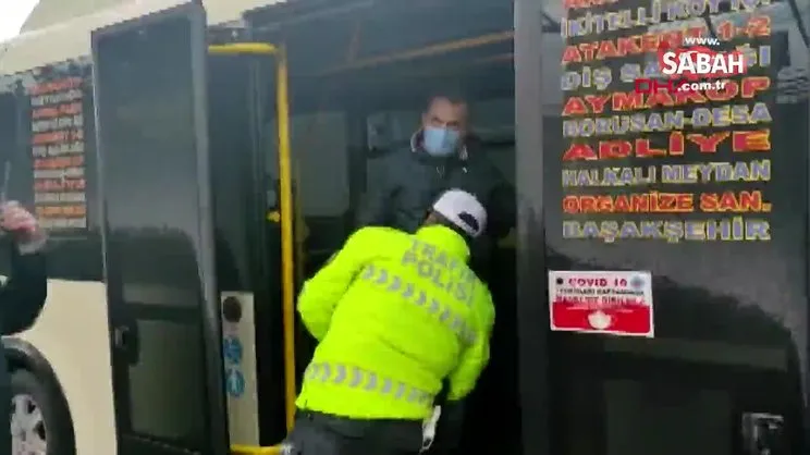 İstanbul Başakşehir'de fazla yolcu alan minibüs şoförü kendini böyle savundu... | Video