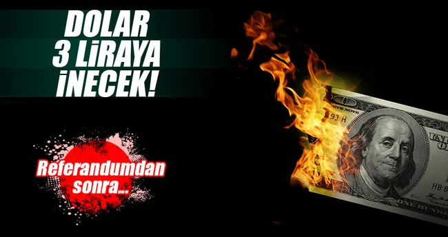 Referandum sonrası dolar 3 liraya inebilir