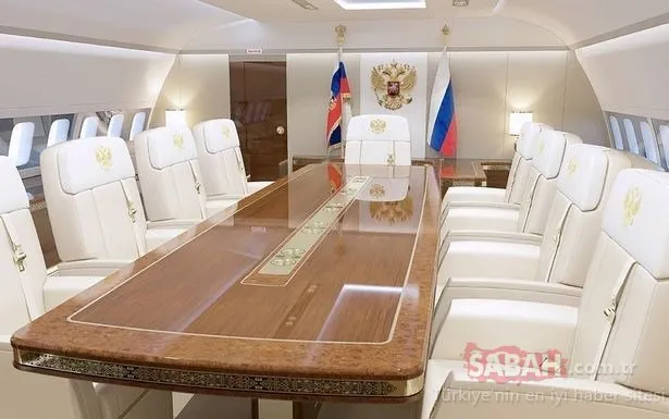 Uçan Kremlin'in içi görüntülendi! Putin'in altın tuvaletli lüks uçağı