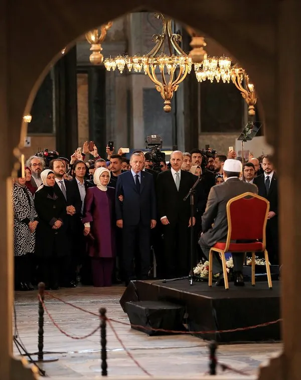 Cumhurbaşkanı Erdoğan'ın Yeditepe Bienali açılışından yansıyan kareleri