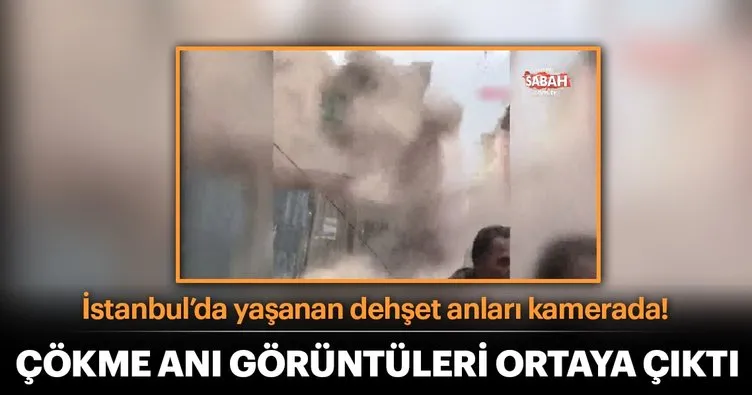 İstanbul Balat’ta 3 katlı binanın çökme anı görüntüleri ortaya çıktı