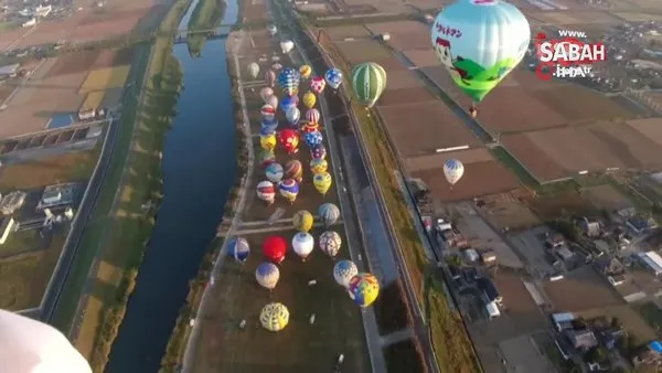 Japonya’da balon festivali izleyenlere görsel şölen yaşattı | Video