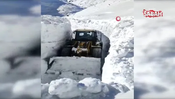 Bahçesaray’da 6 metre karda ekiplerin zorlu mücadelesi | Video