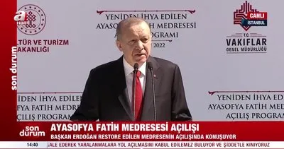Başkan Erdoğan: Ayasofya’yı müzeye çeviren zihniyet bu medreseye de tahammül edememiştir | Video