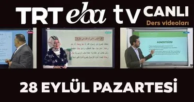 TRT EBA TV izle! 28 Eylül Pazartesi Ortaokul, İlkokul, Lise dersleri ’Uzaktan Eğitim’ canlı yayın: EBA TV ders programı | Video