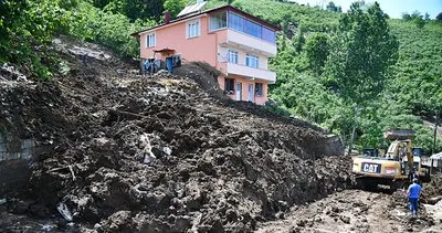 Trabzon'da heyelan! 5 ev risk altında #trabzon